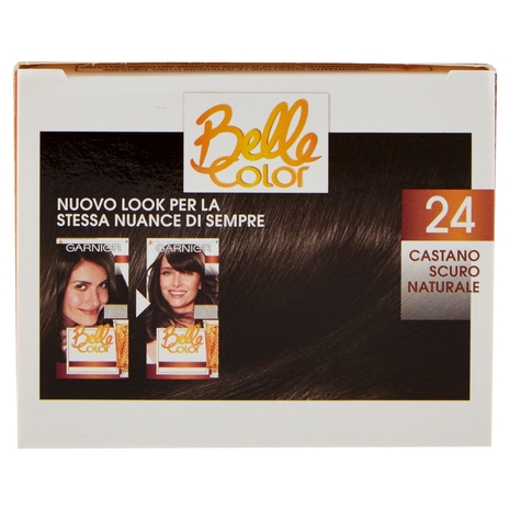 Garnier Belle Color Colore Luminoso, Tinta per Capelli Bianchi 24 Castano Scuro Naturale